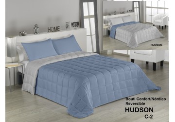 Edredón 2 plazas o cama 90, 105 cm SILVER rayas azules y grises